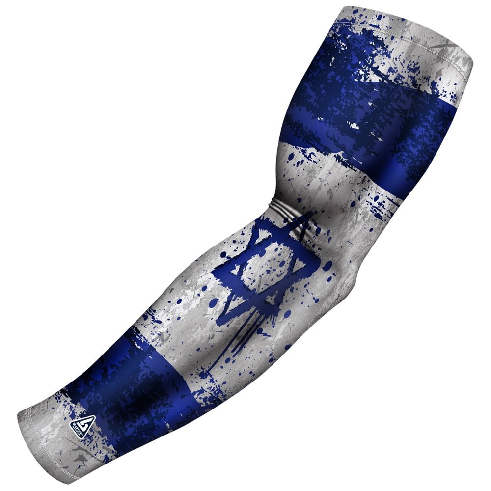 B-Driven Premium Pro-Fit Sports Compression Arm Sleeve (Single) Patriotic Designs Baseball Arm Sleeves - Men Women Youth