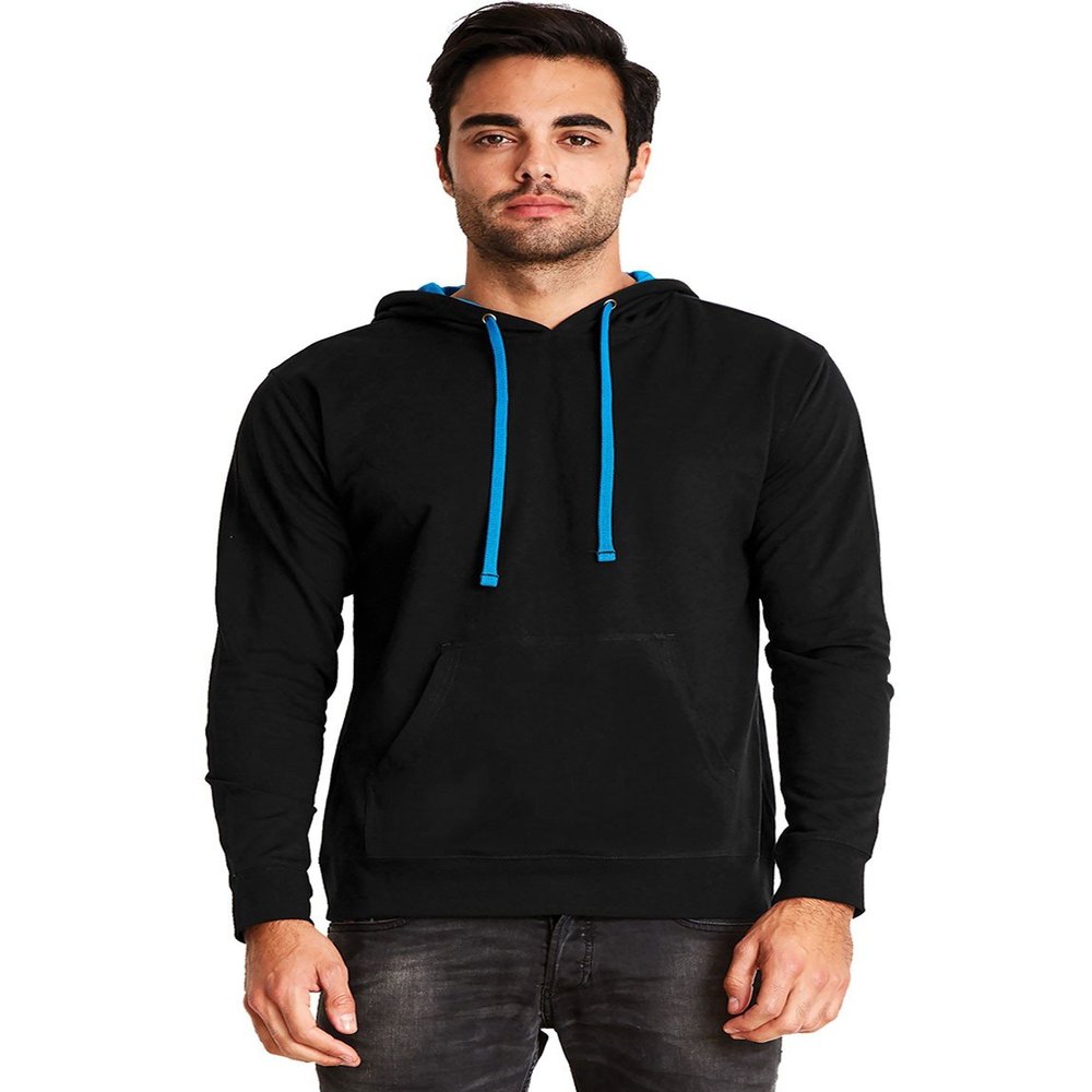 Next Level Unisex French Terry Pullover Hoody XS BLACK/ TURQUOISE