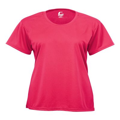 Badger Sport C2 Hot Pink Ladies Small Short Sleeve Wicking Tee