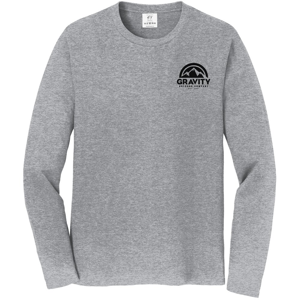 Gravity Outdoor Co. Long-Sleeve Shirt - Athletic Grey - Black Logo - M