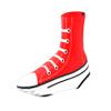 High Top Sneaker Red Cycling Shoe Covers view 2