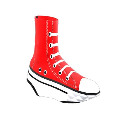 High Top Sneaker Red Cycling Shoe Covers