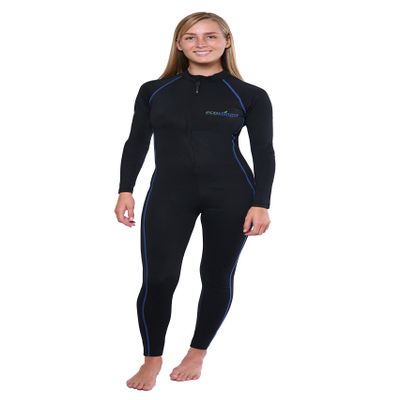 Women One Piece Full Body Sun Protective Swim Stinger Suit Dive Skin UPF50+ , Black, XXX-Large