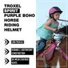 Troxel Spirit Full Coverage Horse Riding Helmet, Low-Profile Adjustable Design, Safety Horseback Riding Gear, Extra Small (6-1/4 - 6-1/2), Purple Boho view 2
