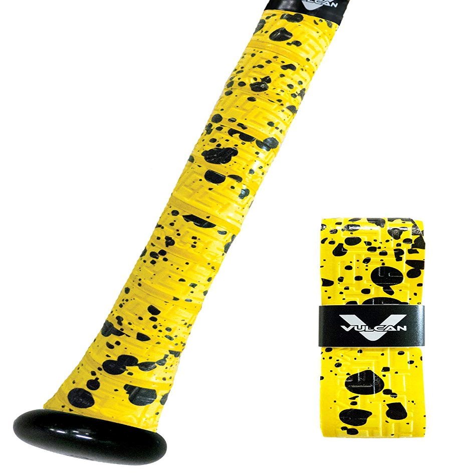 Vulcan | 1.00mm Bat Grip | Baseball/Softball | Yellow Splatter