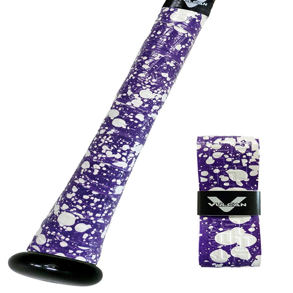 Vulcan | 1.00mm Bat Grip | Baseball/Softball | Purple Splatter
