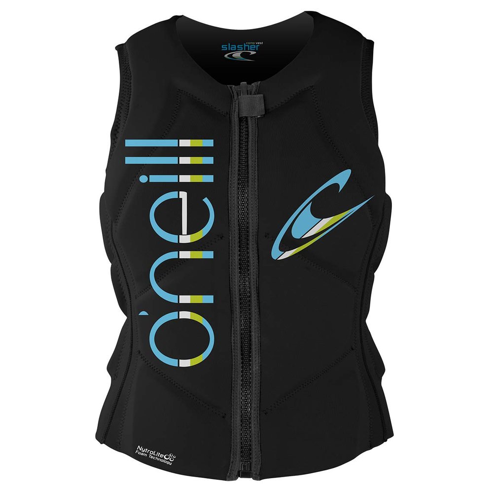 O'Neill Women's Slasher Comp Vest, Black/Black, 16