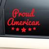 Nashville Decals Proud American USA Vinyl Decal Laptop Car Truck Bumper Window Sticker - Red view 1