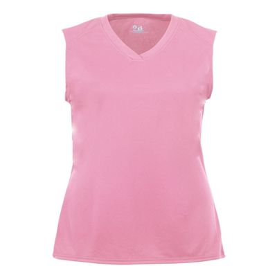 Badger Sport Pink Girls Small Girls Sleeveless Wicking