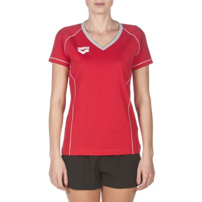 Arena Women's Standard Team Line Short Sleeve T-Shirt, Red, XS