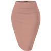 Hybrid & Company Women's Premium Nylon Ponte Stretch High Waist Pencil Suit Skirt Below Knee KSK45002X 1073T Mauve 3X view 1