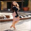 Hybrid & Company Women's Premium Nylon Ponte Stretch High Waist Pencil Suit Skirt Below Knee KSK45002X 1073T Mauve 3X view 2