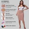 Hybrid & Company Women's Premium Nylon Ponte Stretch High Waist Pencil Suit Skirt Below Knee KSK45002X 1073T Mauve 3X view 4