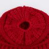 C.C Children Kids Beanie Chunky Thick Stretchy Knit Beanie Pony Tail Hat for Kid Ages 2-5 (MB-847-KIDS) (red) view 3
