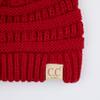 C.C Children Kids Beanie Chunky Thick Stretchy Knit Beanie Pony Tail Hat for Kid Ages 2-5 (MB-847-KIDS) (red) view 4