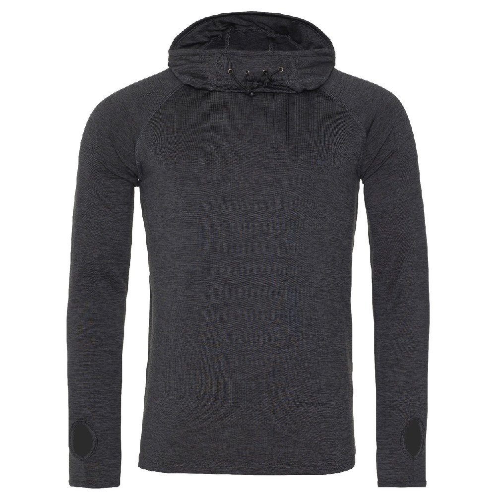 Awdis Just Cool Womens/Ladies Girlie Cowl Neck Baselayer Top (M) (Black Slate Melange)