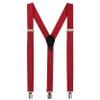 LUTHER PIKE SEATTLE Mens Bow Tie and Suspenders Set  Adjustable Y-Back Suspenders for Tuxedo or Suit Pants  Classic Accessory for Wedding, Prom, Party or Daily Wear - Burgundy view 4