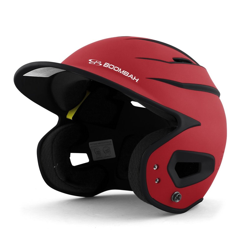 Boombah DEFCON Batting Helmet Sleek Profile Red/Black - Size Senior 7" - 7 3/4"