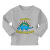 Haase Unlimited Happy Hanukkah - Dinosaur Menorah Long Sleeve Toddler Cotton Jersey Shirt (Light Gray, 2T) view 1