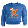 ALLNTRENDS Adult Sweatshirt Bite Me Gingerbread Ugly Christmas Funny Top (L, Royal Blue)