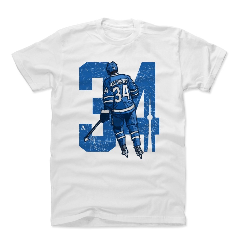 500 LEVEL Auston Matthews Shirt (Cotton, XX-Large, White) - Auston Matthews Alpha B