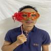 AZYOUNG Woman's Christmas Halloween Black Purple Red White Feather Flower Plastic Masquerade Mask on Stick,(Red) view 3
