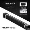 Buttendz Flux Z Hockey Stick Replacement Grip - Reusable Design, Large Knob Player Grip to Maximize Power, Accuracy and Stick Control, Fits All Stick Sizes (Black/White Drip) view 2