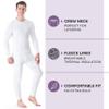 Rocky Thermal Underwear Men Long Johns Men Thermal Underwear Thermals Mens Base Layer Mens Thermals Top and Bottom Set (White, XXX-Large, Standard Weight - 185 GSM, One Pack) view 2