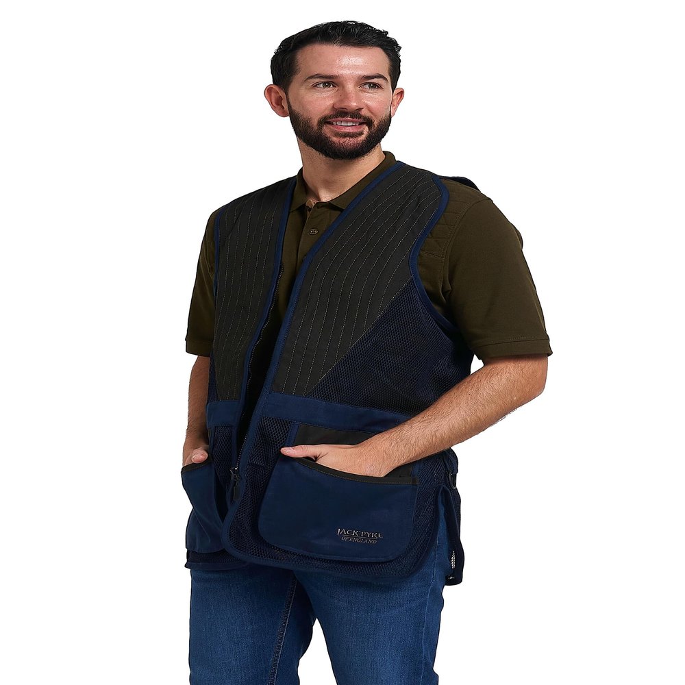 Jack Pyke of England Sporting Skeet Vest Navy Blue Medium