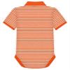 Creative Knitwear Auburn University Tigers Newborn Striped Polo Bodysuit - Auburn AU Logo, Orange/White, for Boys & Girls, 12 Months view 2