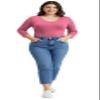 Emmalise Women's Casual Basic V-Neck Tshirt Long Sleeves Tee Top - Pink, L view 2