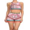 Stretch Cotton Bodysuit Bathing Suit (Medium, Pink Set) view 1