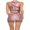 Stretch Cotton Bodysuit Bathing Suit (Medium, Pink Set) view 2