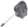 Flairs New York Gentleman's Essentials Premium Handmade Artisan Flowers Lapel Pins (Pack of 1 Pin, Carbon Grey Rose Bud) view 1