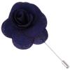 Flairs New York Gentleman's Essentials Premium Handmade Flower Lapel Pin Boutonniere (Pack of 1 Pin, Indigo Blue Begonia) view 1