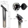 Pactrade Marine X2 SS304 Fishing Rod Holder 9.5'' Flush Mount 30 Degree PVC Cap view 2