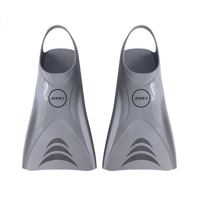 Zone3 Silicone V-Flex Ergo Swim Training Training Fins (Silver, Small)