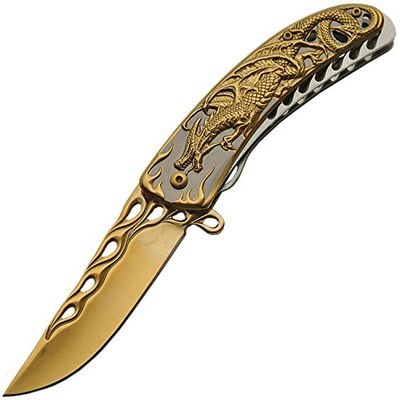 CN300400GD-BRK Dragon Linerlock Gold A/O