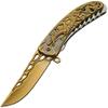 CN300400GD-BRK Dragon Linerlock Gold A/O view 1