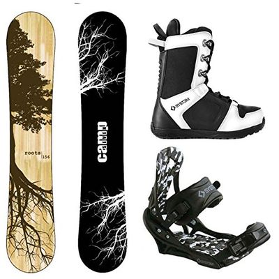 Camp Seven Roots CRC and APX Complete Men's Snowboard Package (153 cm, Boot Size 13)
