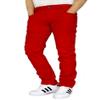 URBANJ Men's Twill Stretch Skinny Jeans (30X30, RED) view 1
