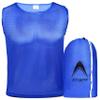 Athllete Boys Scrimmage Vest - Numbered Pinnies, Set of 12, Azure Blue, Medium view 2