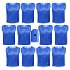 Athllete Boys Scrimmage Vest - Numbered Pinnies, Set of 12, Azure Blue, Medium view 4