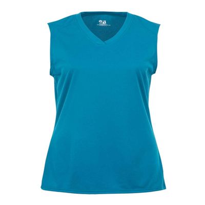 Badger Sport Electric Blue Girls Small Girls Sleeveless Wicking