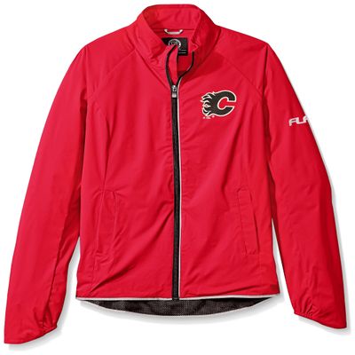GIII For Her NHL Calgary Flames Women's Batter Light Weight Full Zip Jacket, Medium, Red
