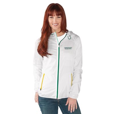 G-III Women's Spring Training Light Weight Full Zip Jacket, White, Medium