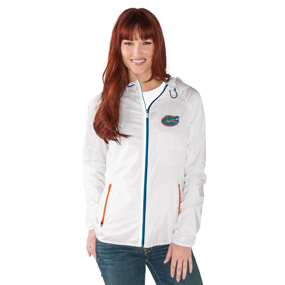 G-III Women's Spring Training Light Weight Full Zip Jacket, White, X-Large