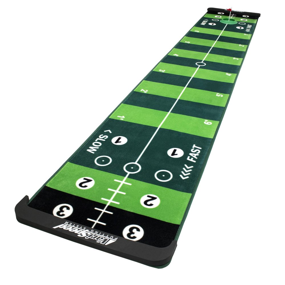 ProActive Sports, VariSpeed Putting System, 10 ft, Mimics Real Putting Green, Loaded with Drills, Training Aid for Indoor or Outdoor, Practice 4 Different Speeds On One Mat