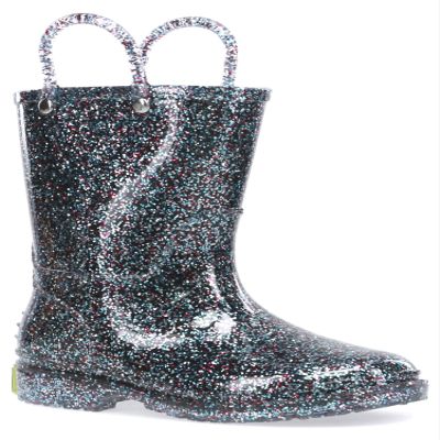 Western Chief Girls Glitter Rain Boot, Multi, 9 M US Toddler