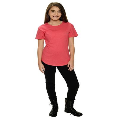 Monag Toddler Short Sleeve Round Bottom T-Shirt Vintage Red 2y